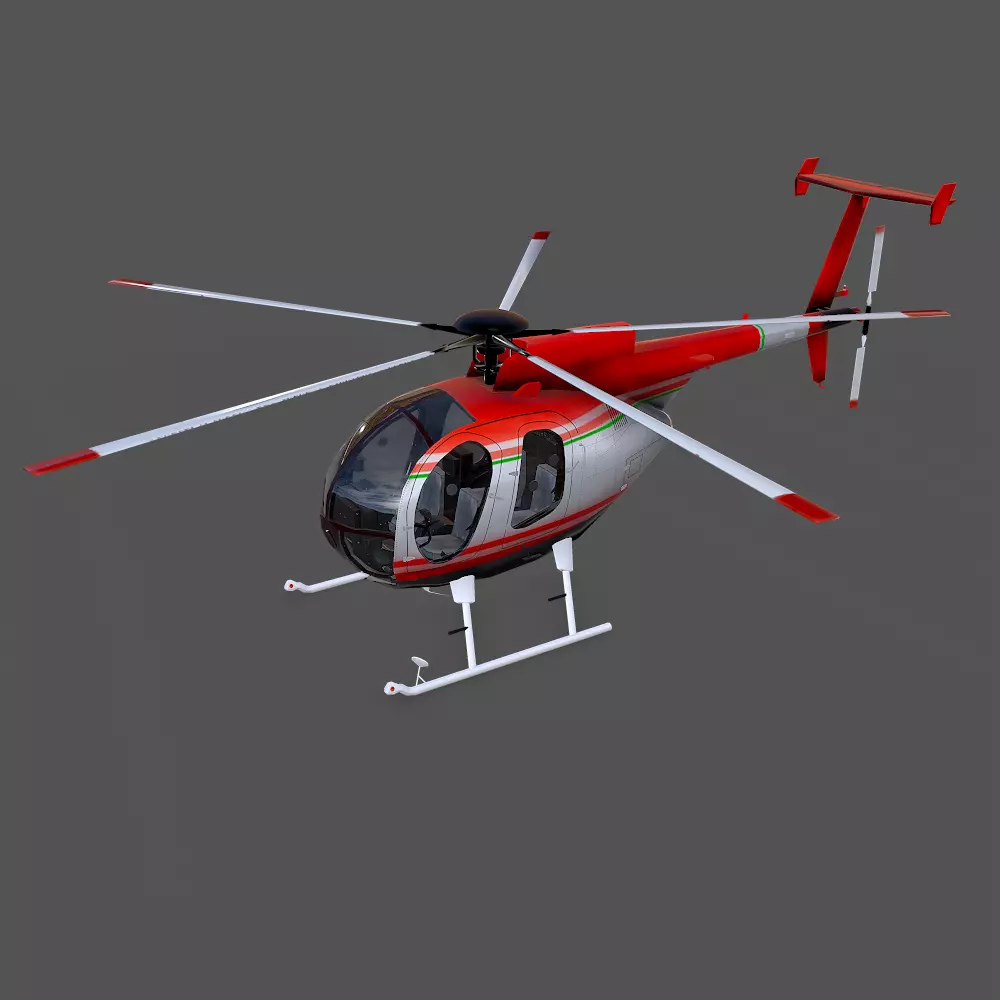 Low-poly Helicopter Low-poly 3D model_0