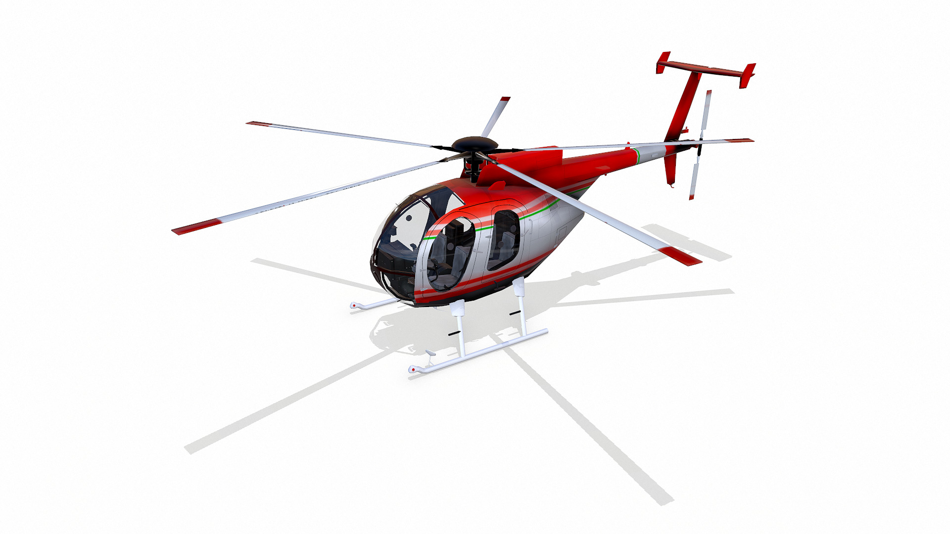 Low-poly Helicopter Low-poly 3D model_2