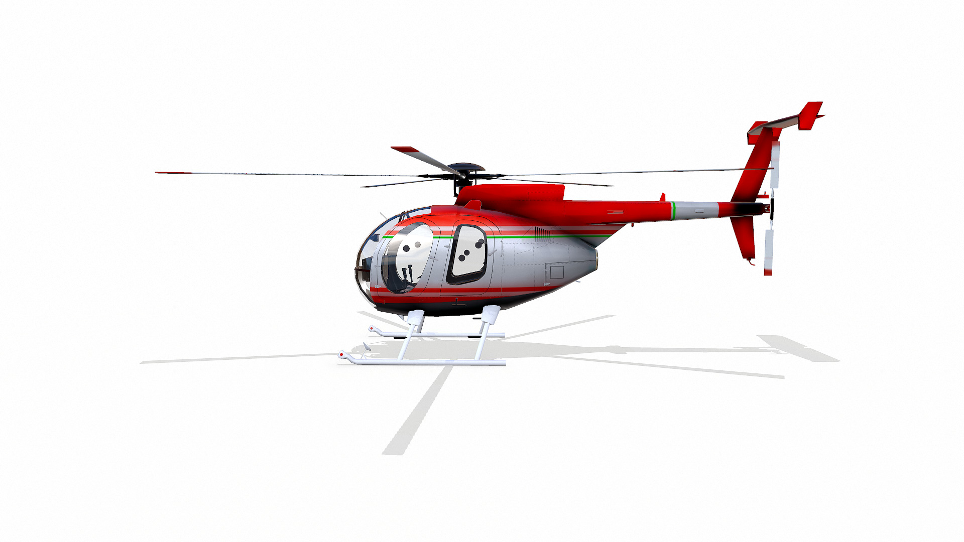 Low-poly Helicopter Low-poly 3D model_3