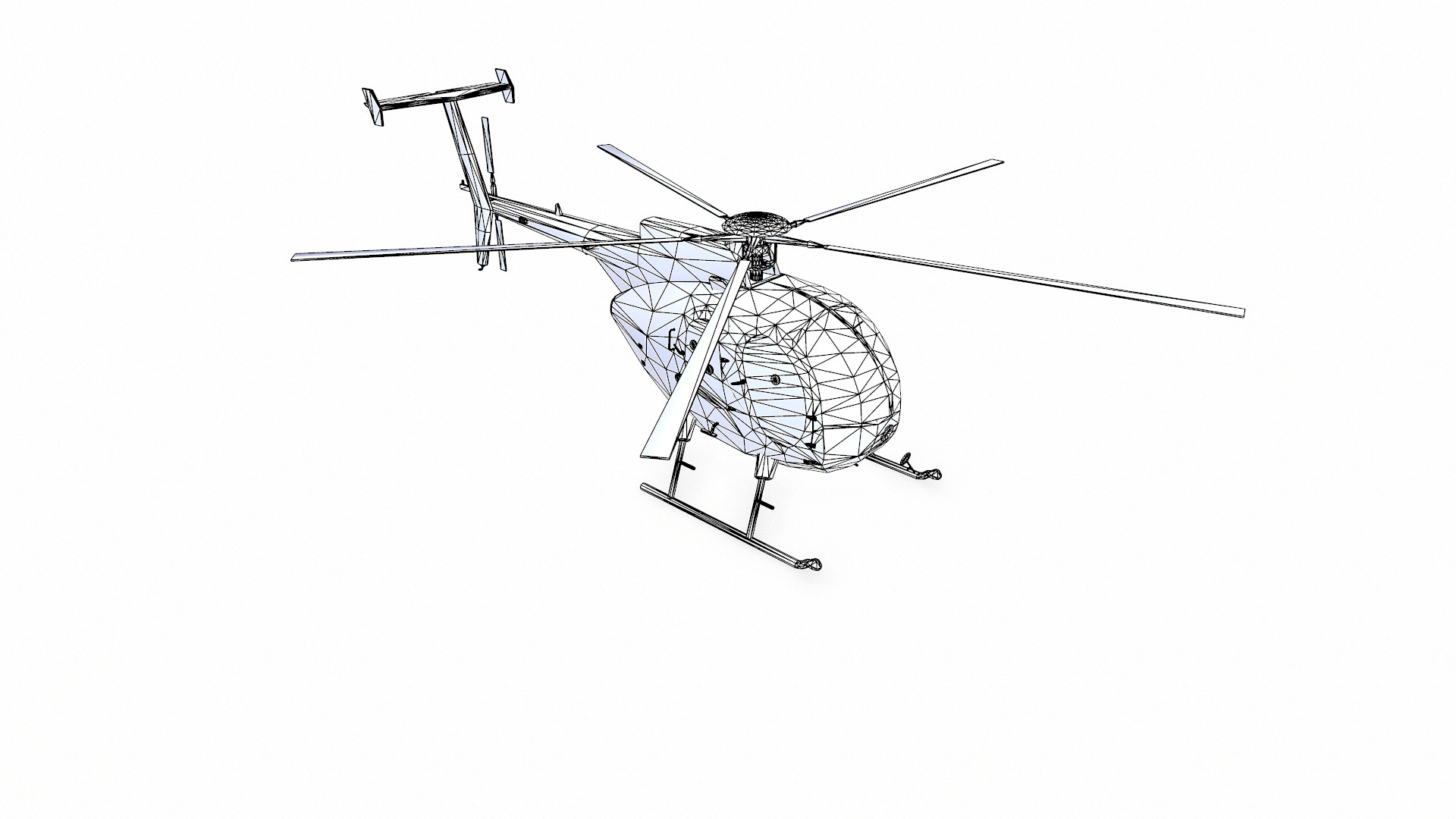 Low-poly Helicopter Low-poly 3D model_20