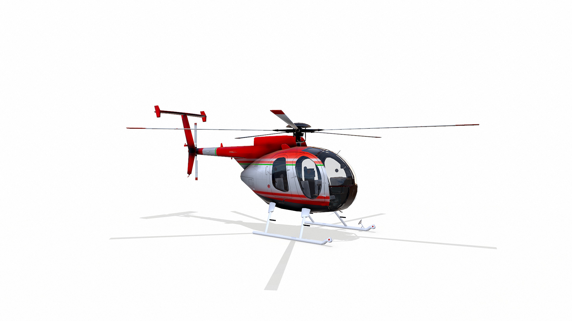Low-poly Helicopter Low-poly 3D model_10