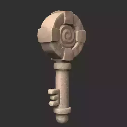 Stylized Magic Key - 3D Model  and 3D print Ready  3D print model