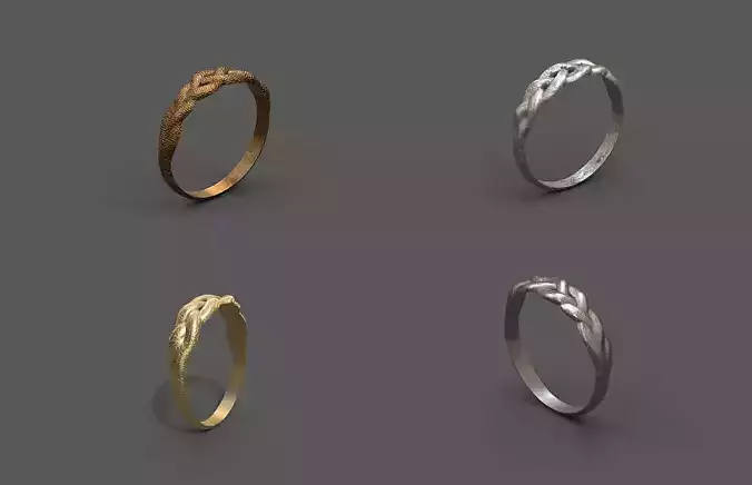 High-Quality 3D Ring Model Pack 4