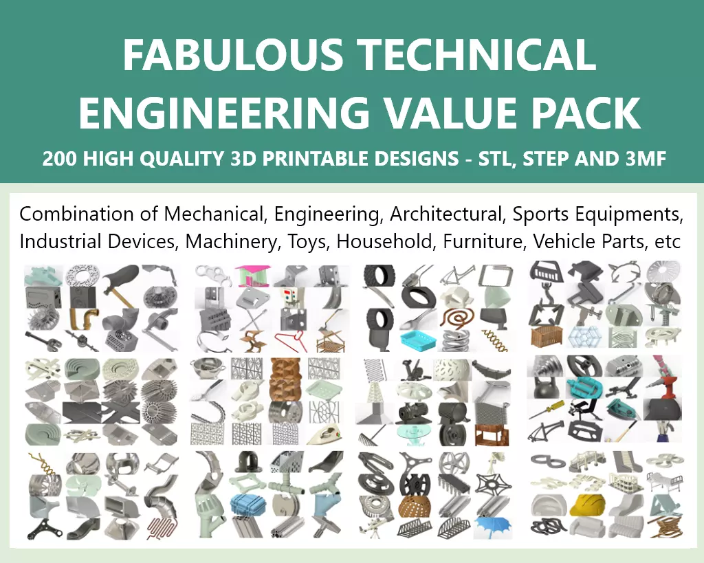 FABULOUS TECHNICAL ENGINEERING VALUE PACK 3D Model Collection_0
