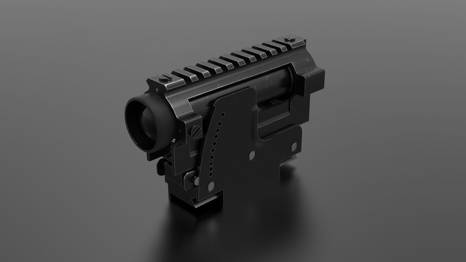 Multiple Shot Grenade Launcher Fps - Tps Low-poly 3D model_11