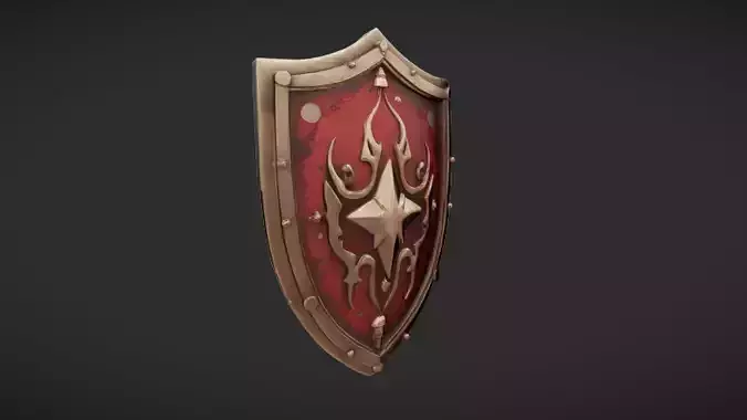 ornate medieval shield with central star