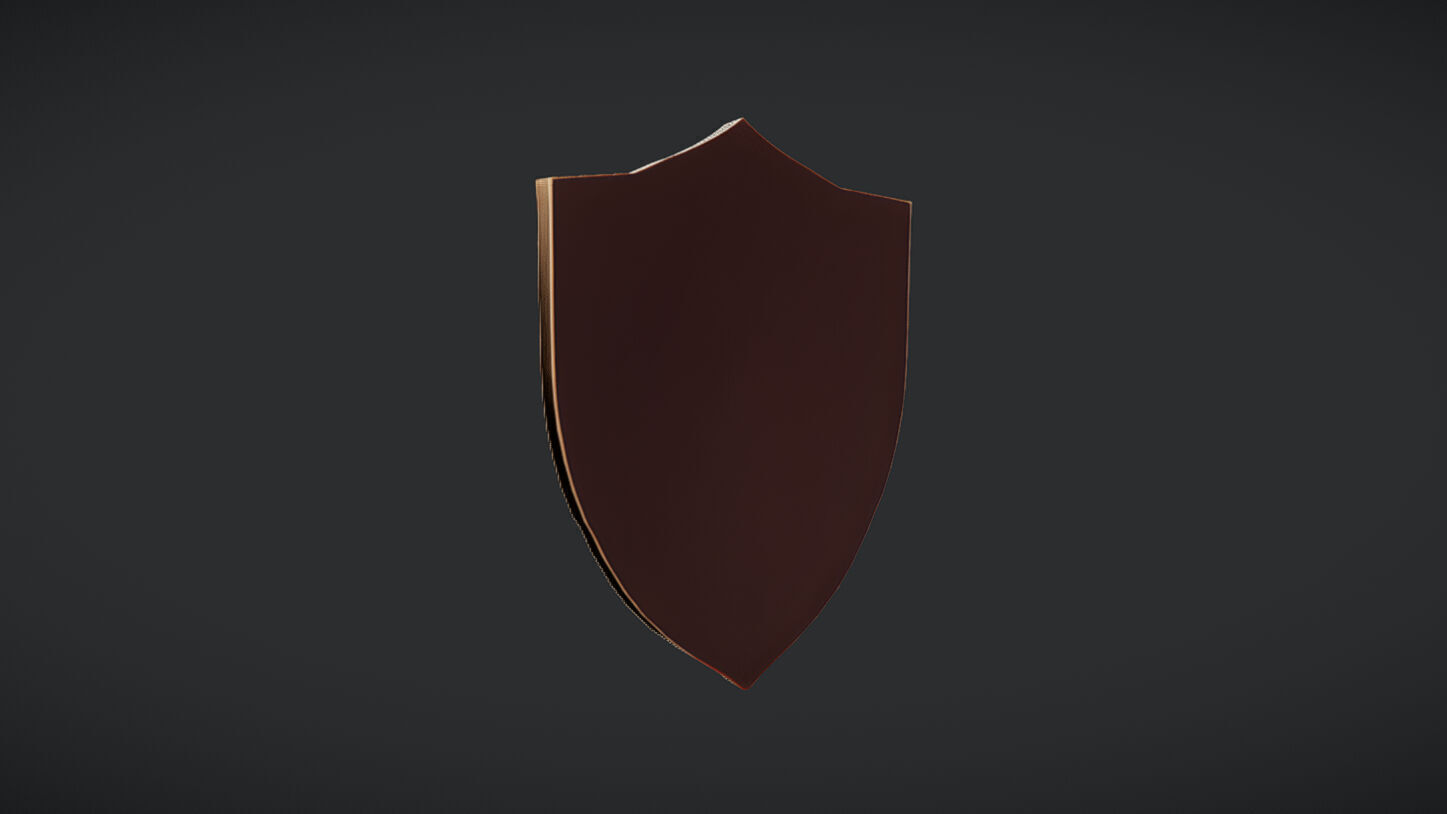 Decorative medieval shield with compass emblem 3D model_26