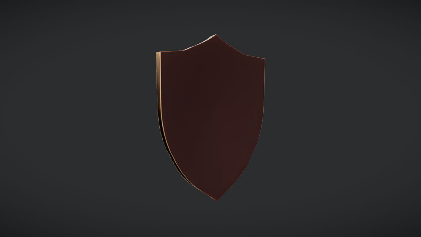 Decorative medieval shield with compass emblem 3D model_27
