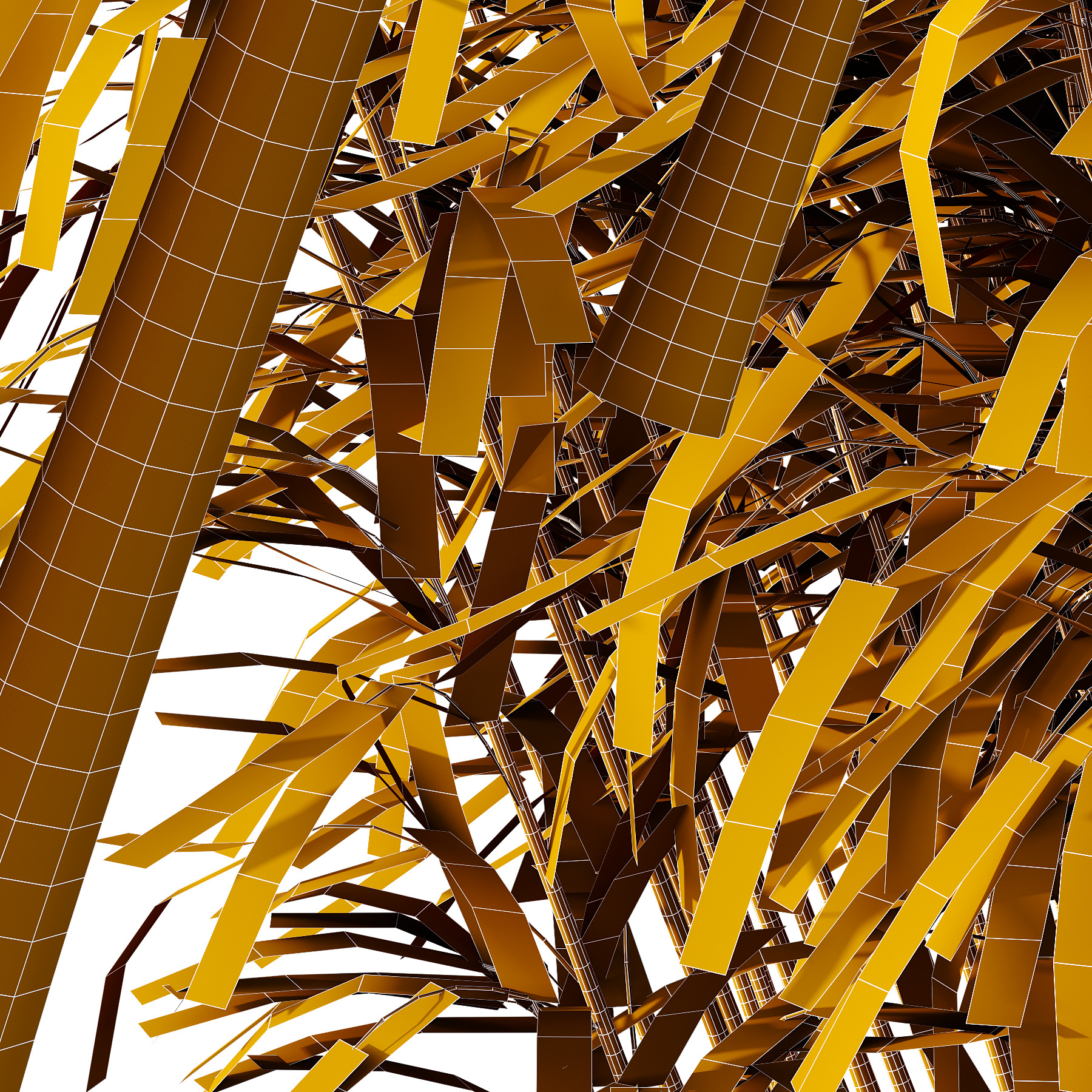 Bamboo Bambusoideae Bush 01 3D model_5