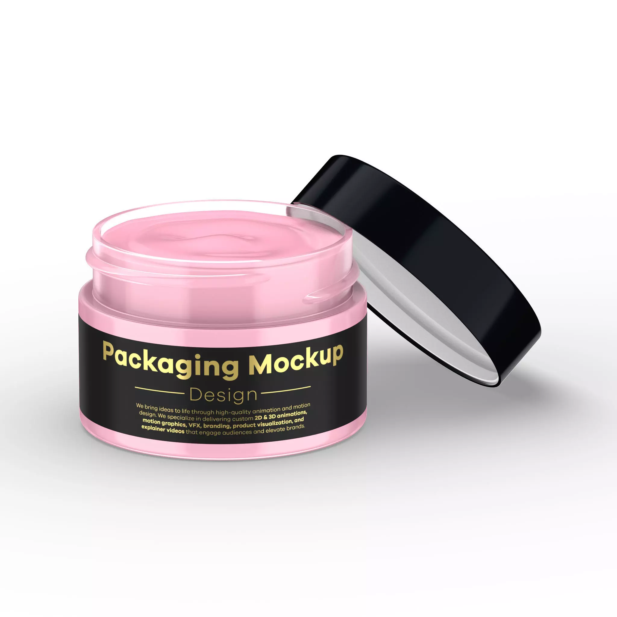 Cosmetic Glass Jar 3D model_0