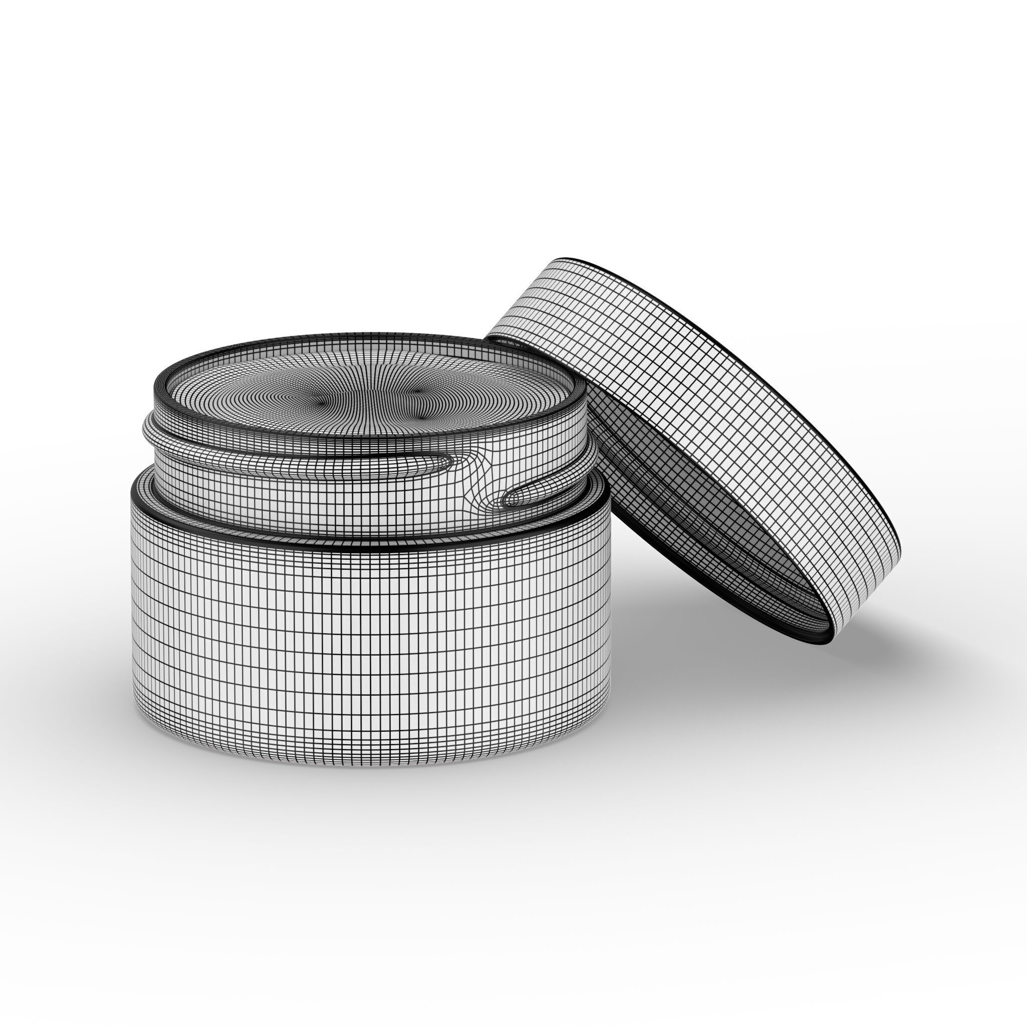Cosmetic Glass Jar 3D model_5