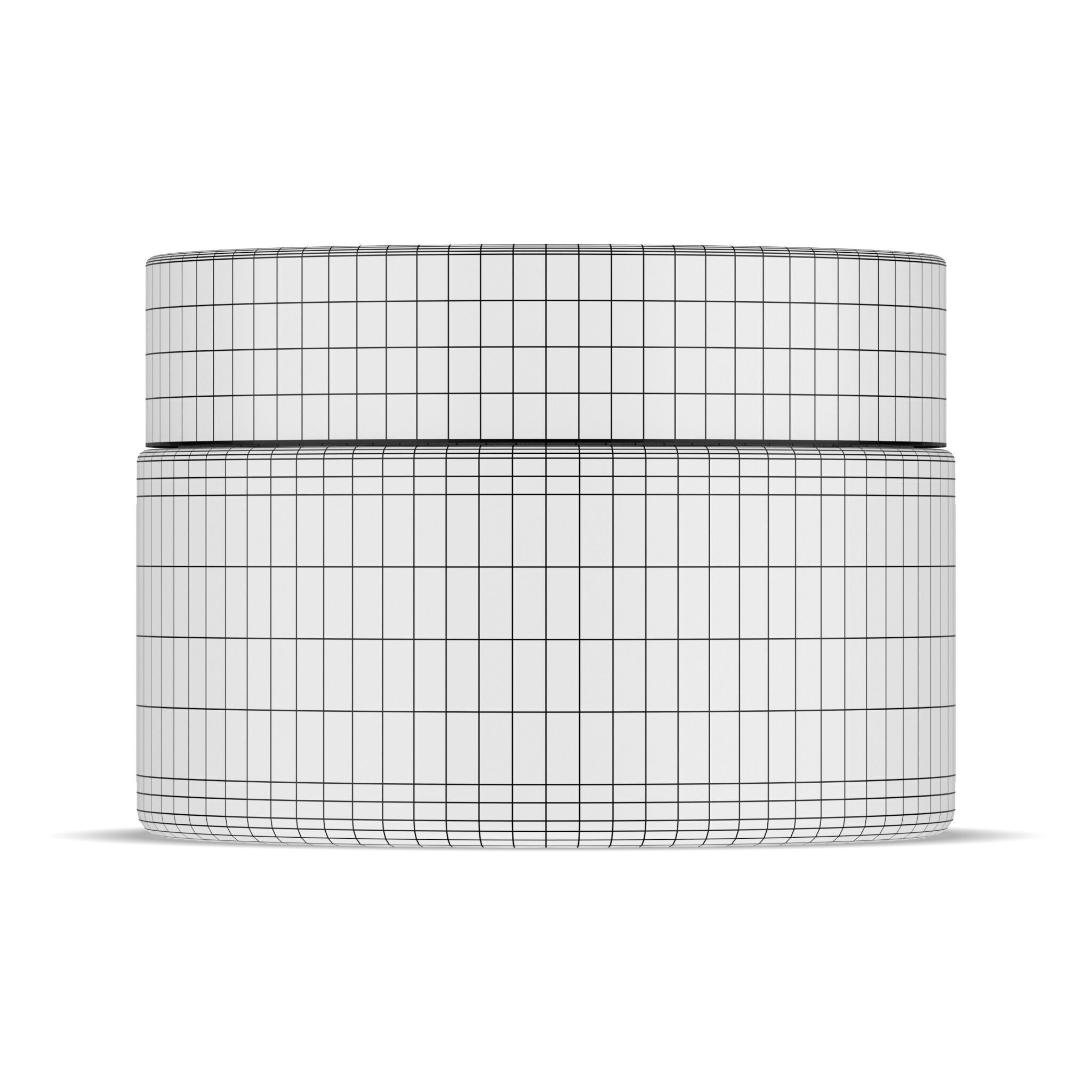 Cosmetic Glass Jar 3D model_6