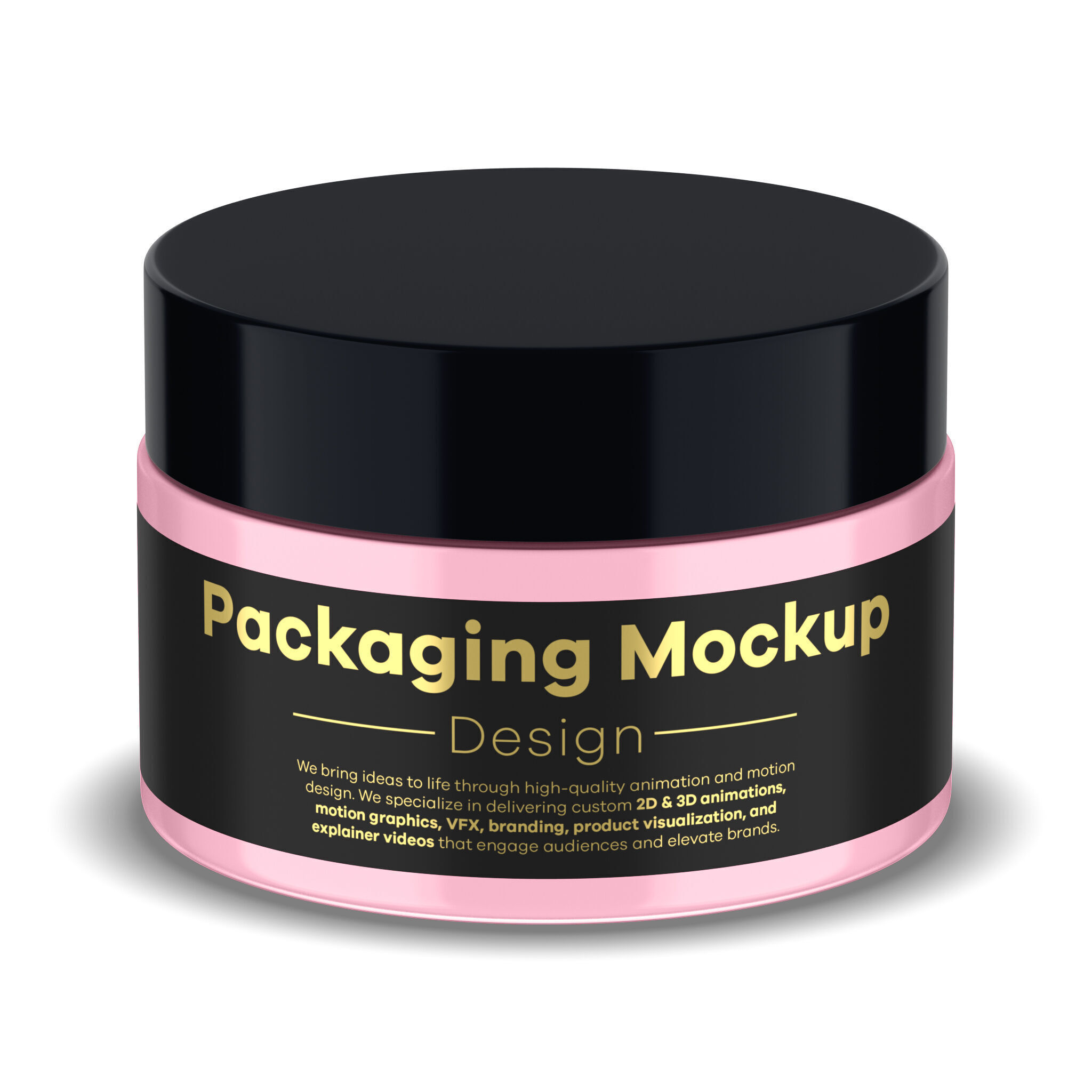 Cosmetic Glass Jar 3D model_2