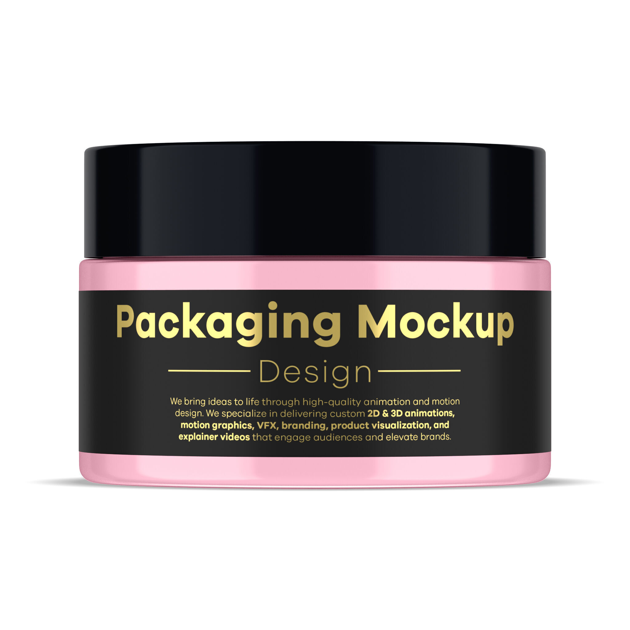 Cosmetic Glass Jar 3D model_1