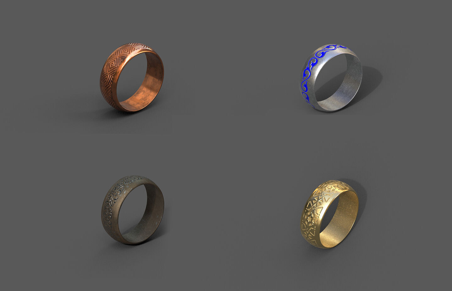 High-Quality 3D Ring Model Pack 16 Low-poly 3D model_3