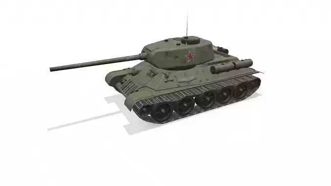 T-34 Soviet Medium Tank Low-Poly PBR