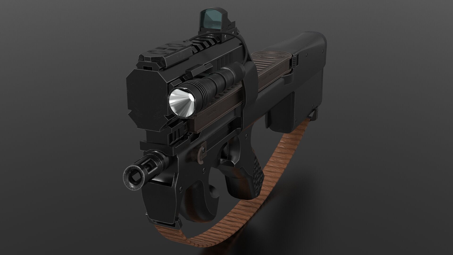 P90 SMG Fps - Tps Low-poly 3D model_4