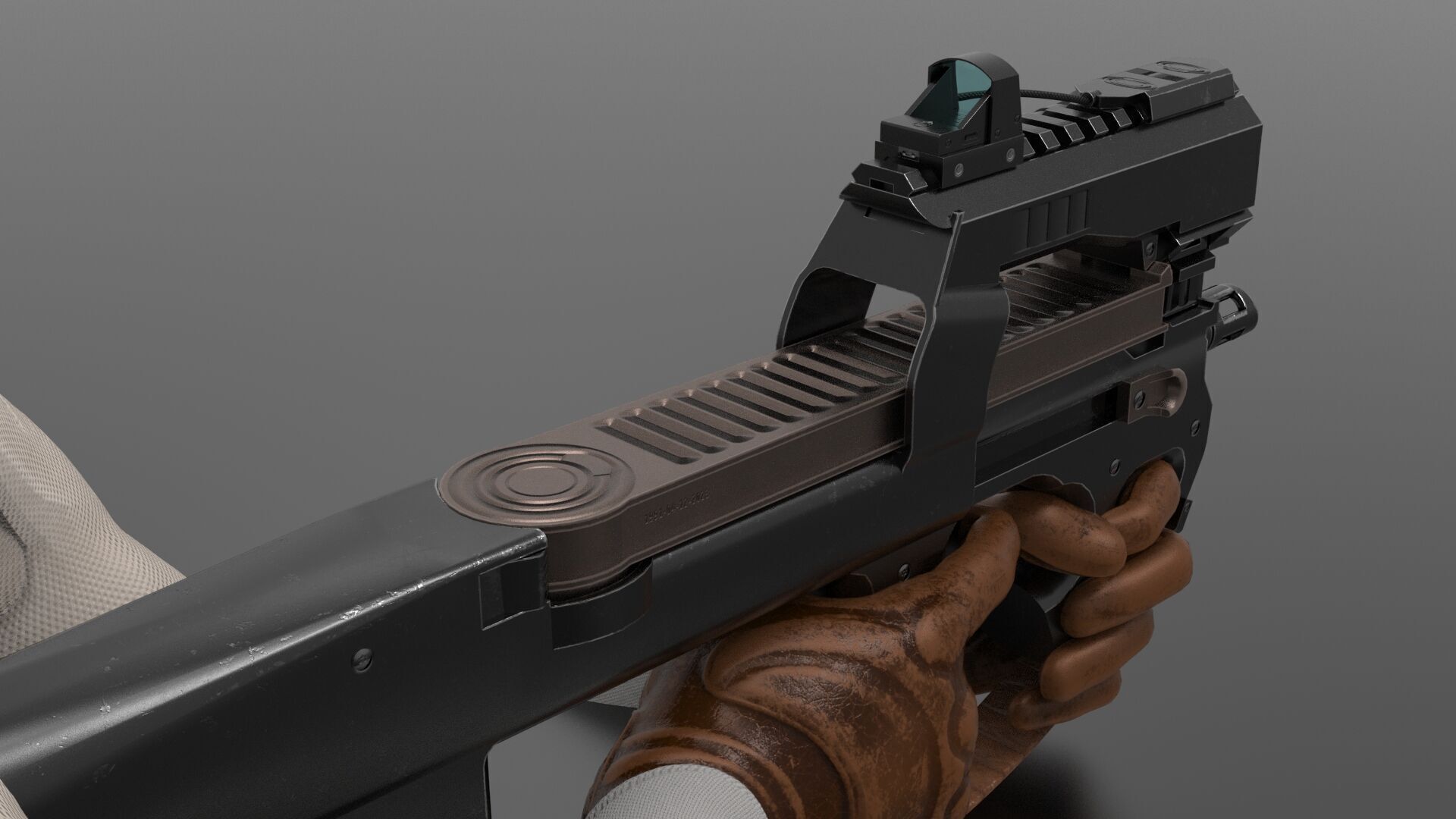 P90 SMG Fps - Tps Low-poly 3D model_6