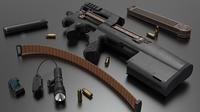 P90 SMG Fps - Tps Low-poly 3D model