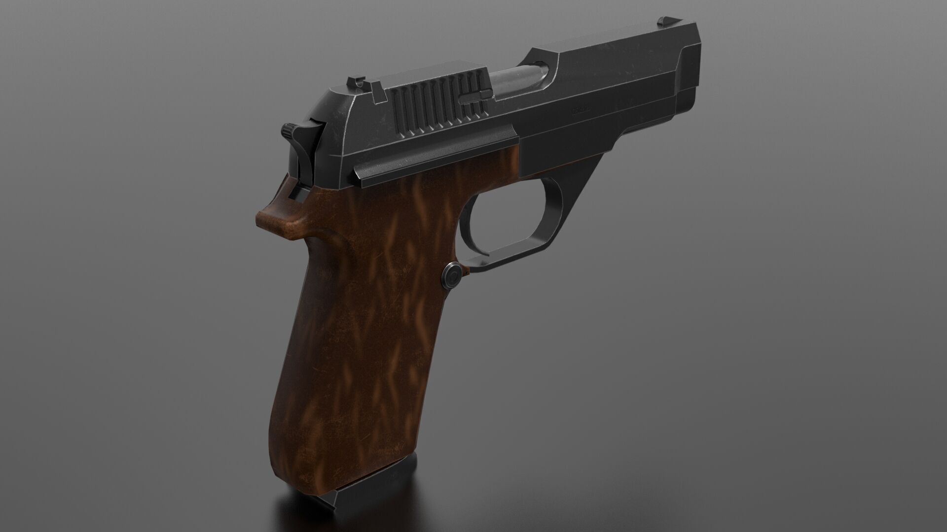 Pistol 93R  Fps - Tps Low-poly 3D model_5