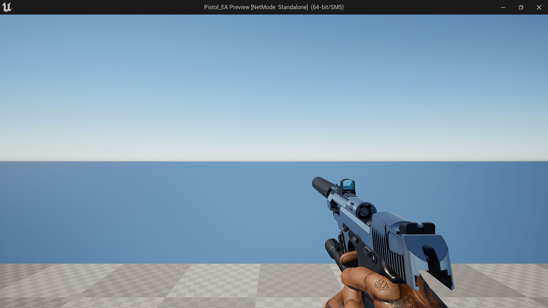 Pistol Eagle Fps - Tps Low-poly 3D model_8