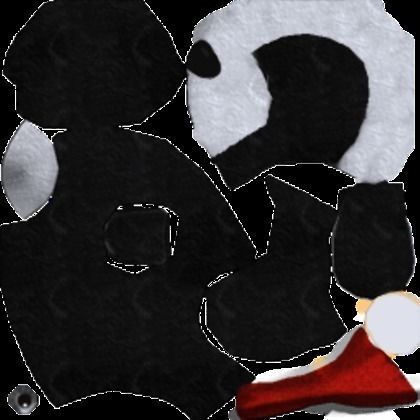 lolol panda with bow Free low-poly 3D model_1