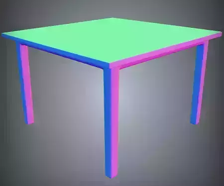 Modern Wooden Table  High-Quality 3D Model