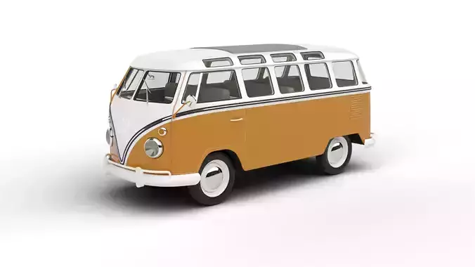 Volkswagen T1 Samba Bus 1950 3d model