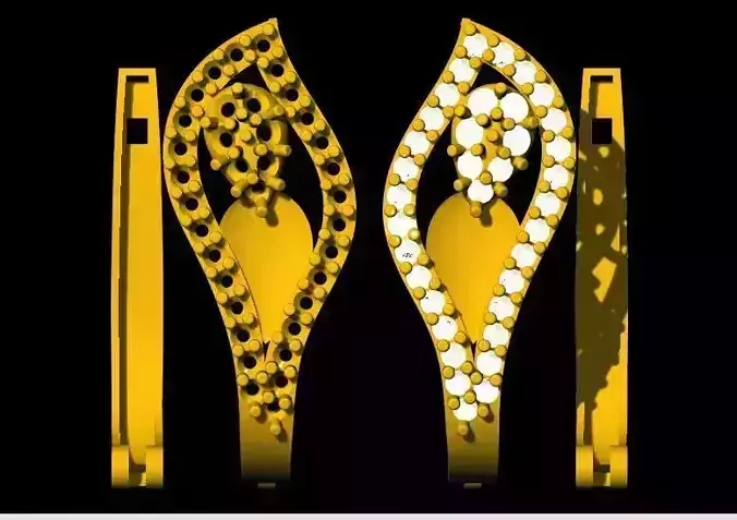 stud earrings 3dm file