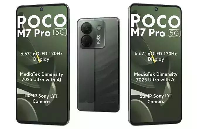 Xiaomi Poco M7 Pro 5G Green 3D model