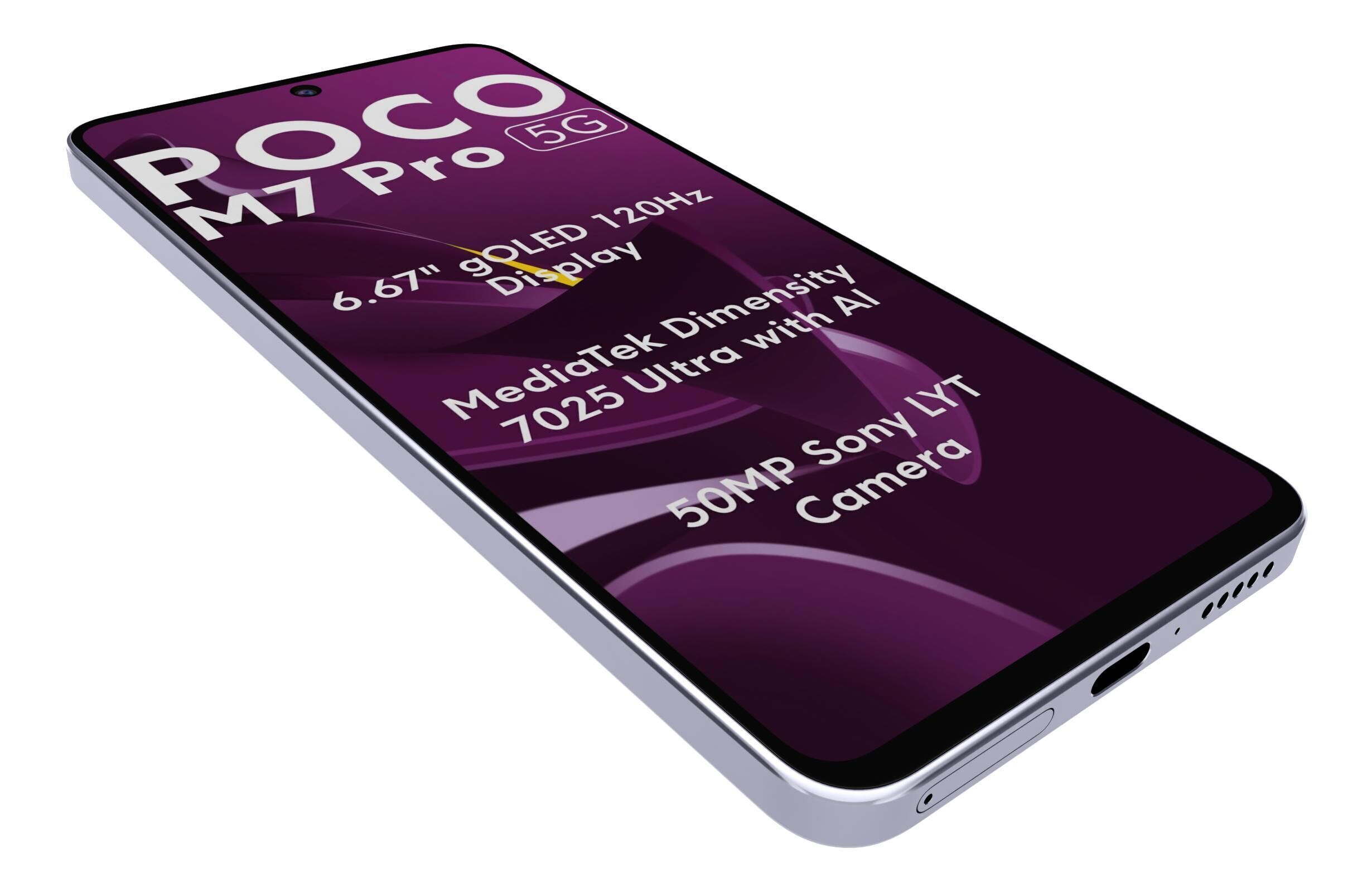 Xiaomi Poco M7 Pro 5G Purple 3D model | CGTrader