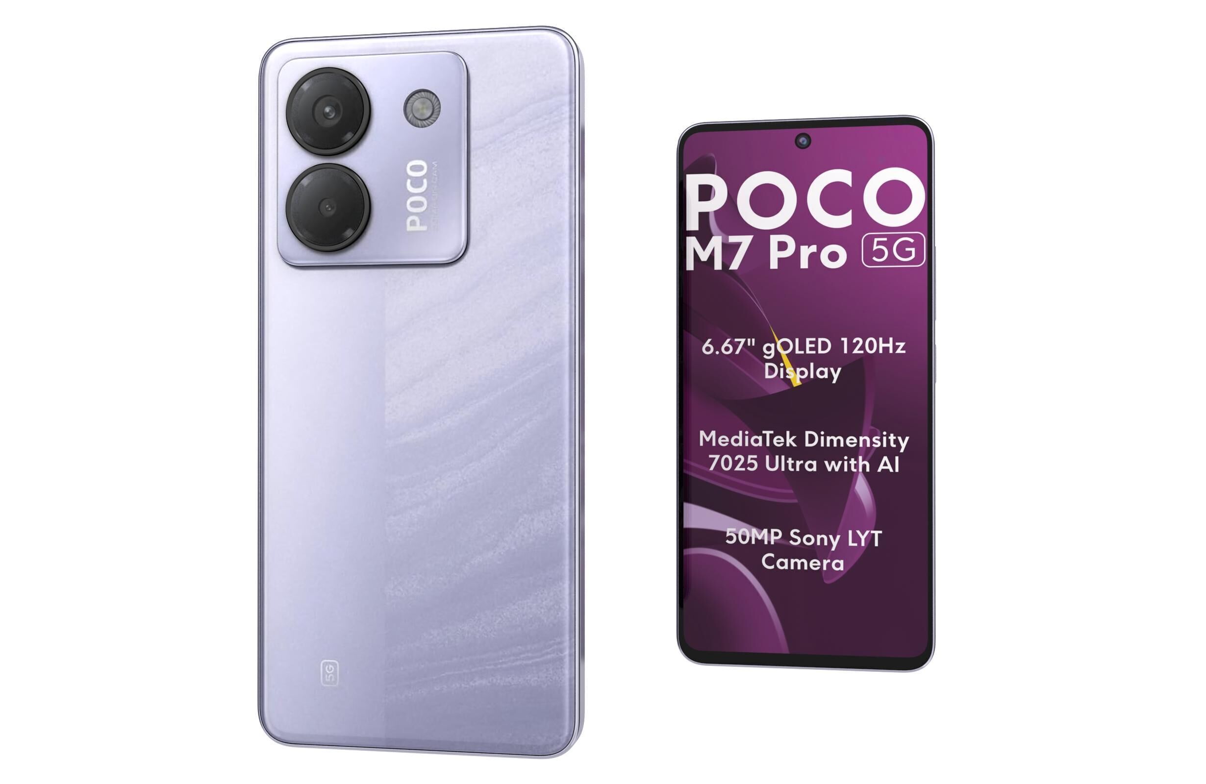 Xiaomi Poco M7 Pro 5G Purple 3D model | CGTrader