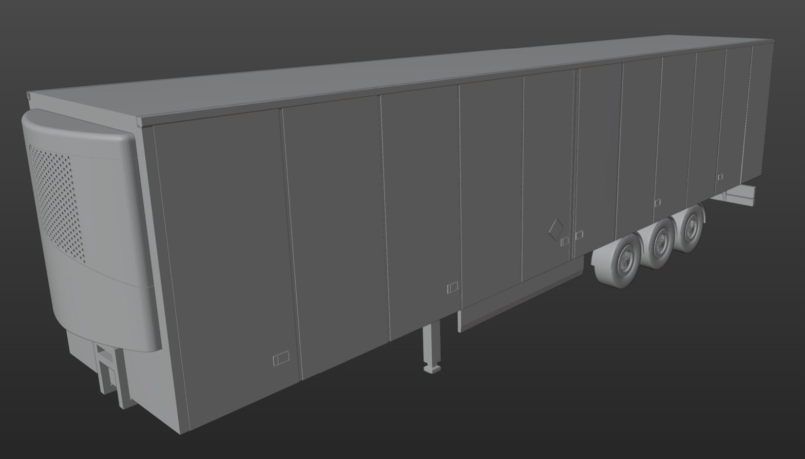 Pre supported H0 1 87 scale refrigerated trailer proxy 3D print model_4