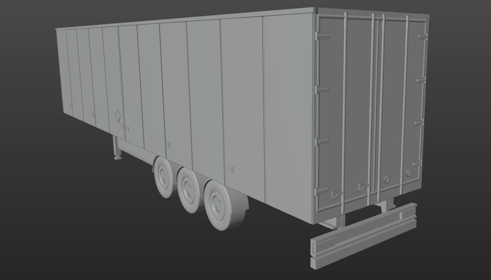 Pre supported H0 1 87 scale refrigerated trailer proxy 3D print model_5