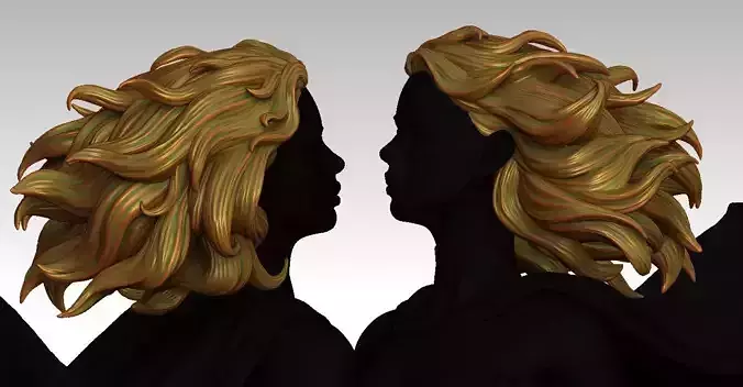 3D Hairstyles for girl V93 3D print model
