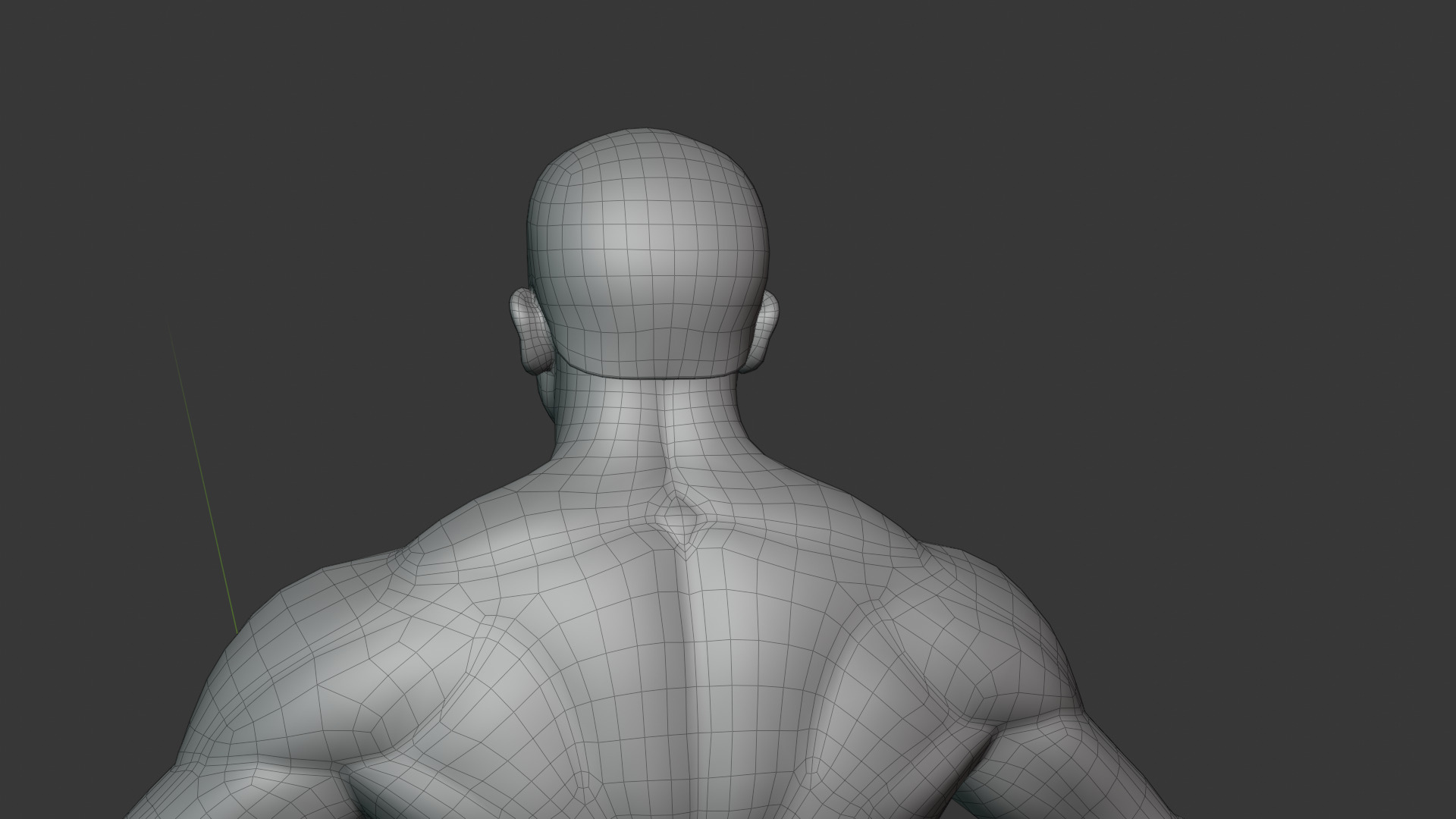 Stylized Strong Male Body Base Mesh Rigged with IK FK Switch Low-poly 3D model_21