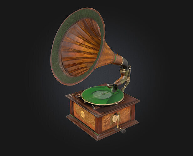 Gramophone Charm  Vintage Elegance in Sound and Style 3D model