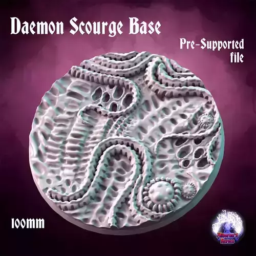 Daemon Scourge Base - 100mm 3D print model