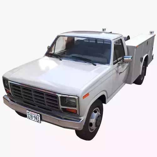 Service Truck Low-poly 3D model