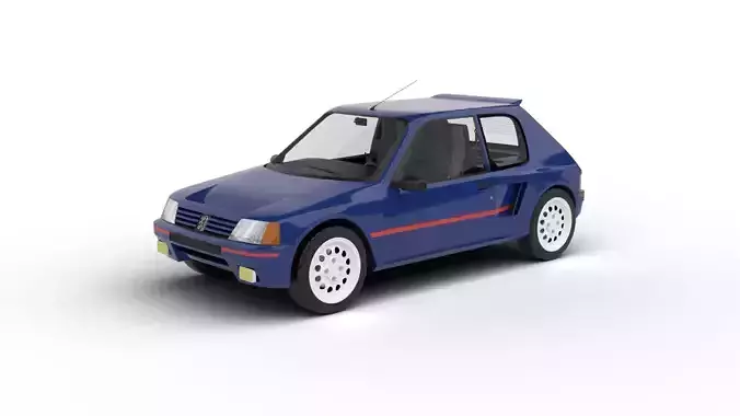 Peugeot 205 Turbo 16 1984 3d model 3D model