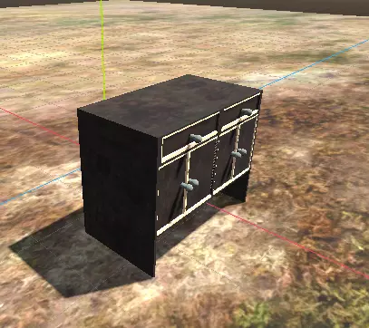 horror study table Low-poly 3D model_0