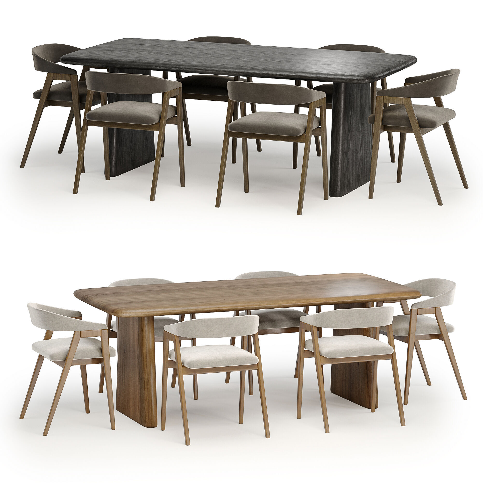 Trevor Chair with Daymone Table 3D model_1