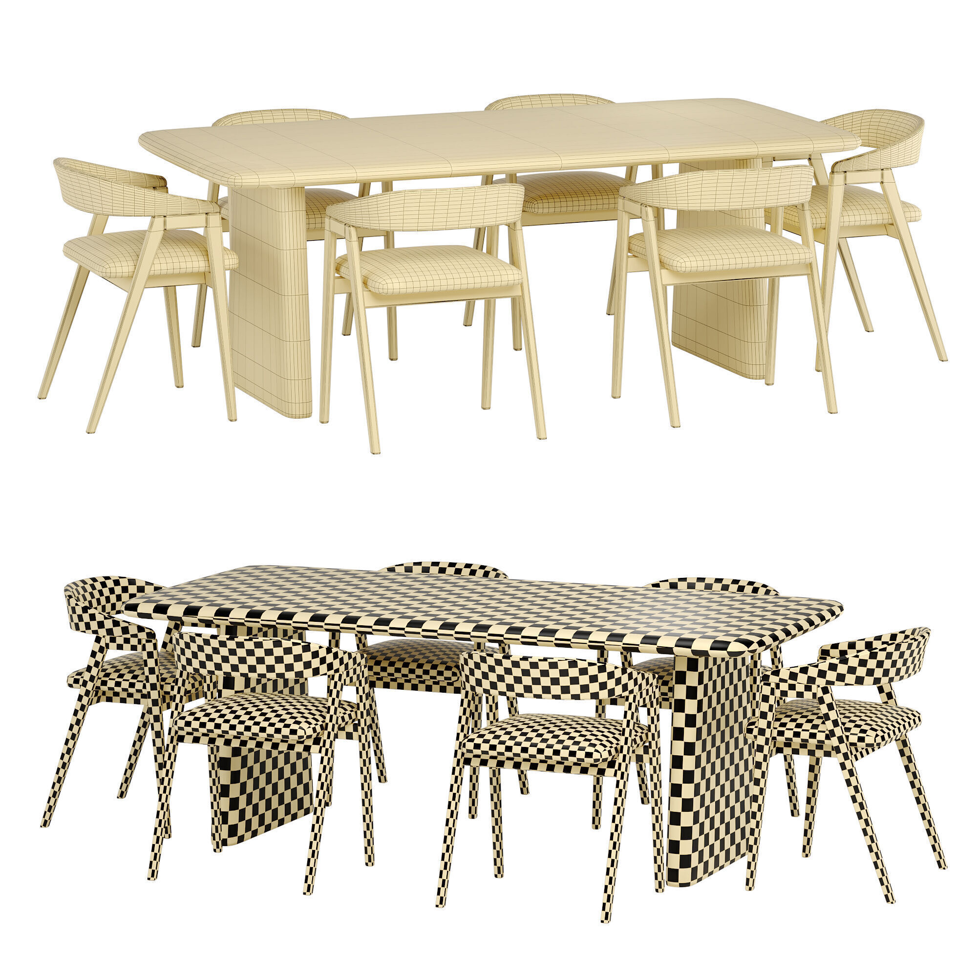 Trevor Chair with Daymone Table 3D model_6