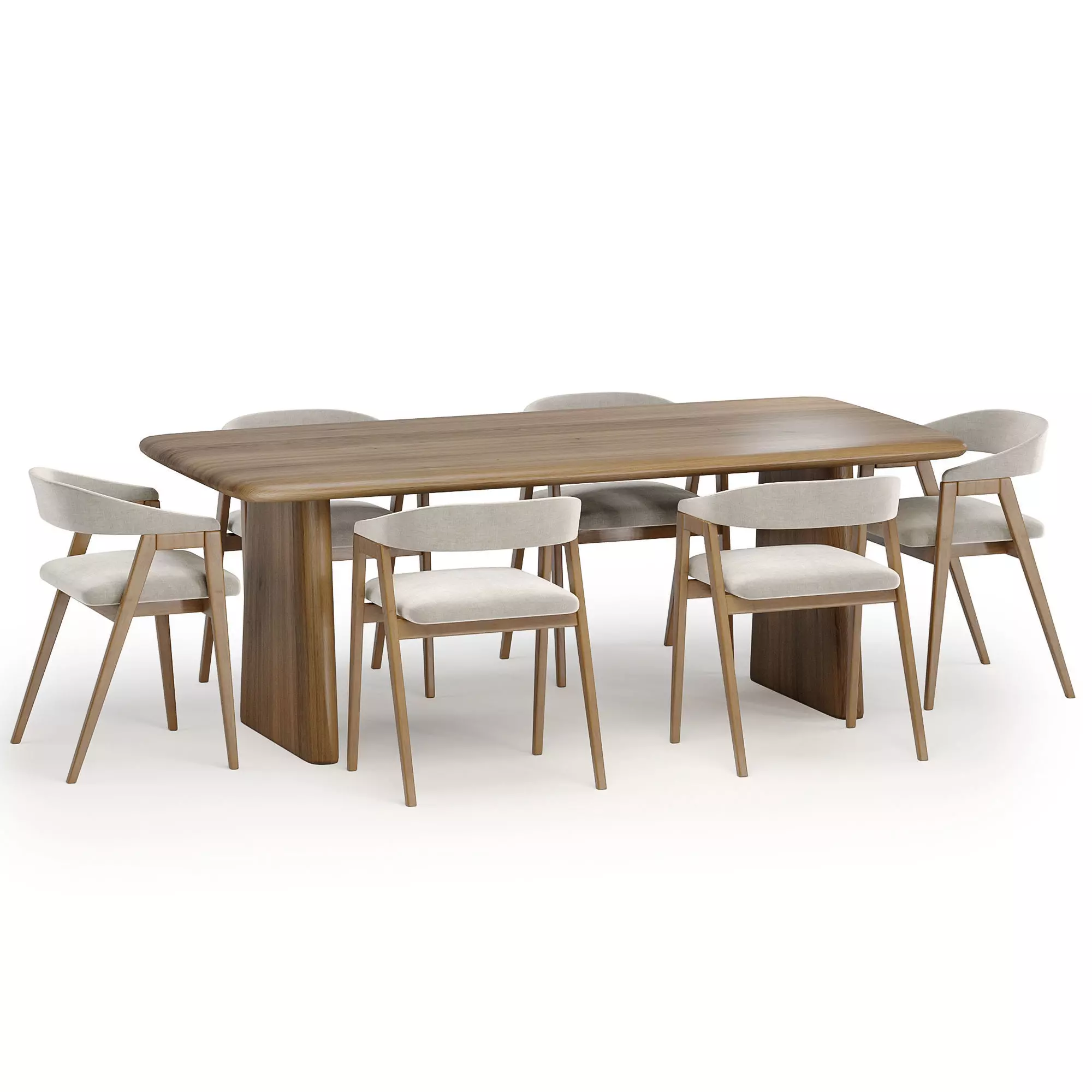 Trevor Chair with Daymone Table 3D model_0