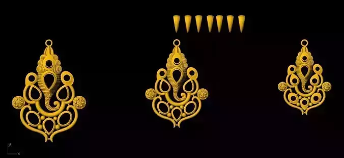 ganesh pendant 3dm file 