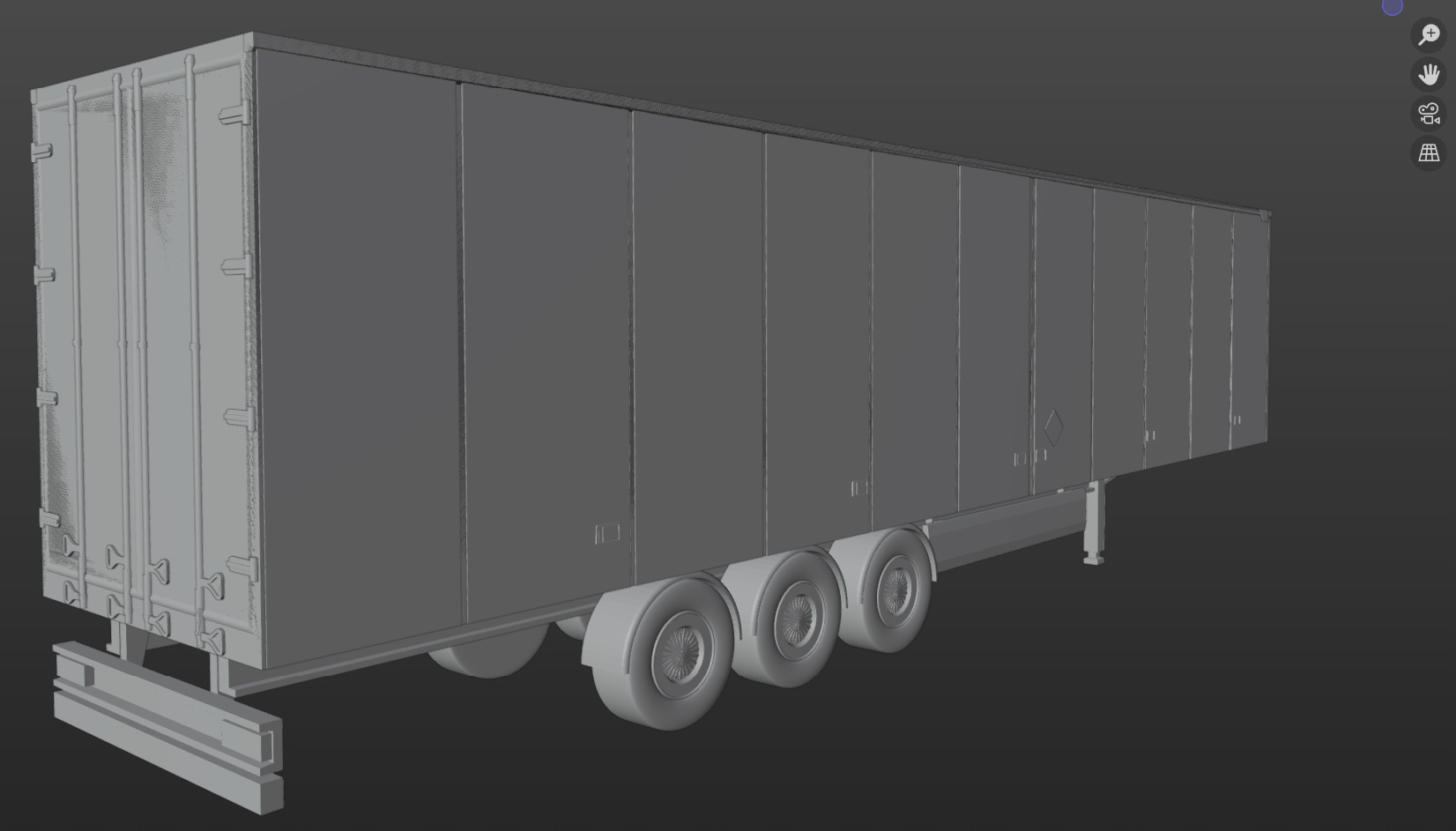 Pre supported H0 1 87 scale box trailer proxy 3D print model_16