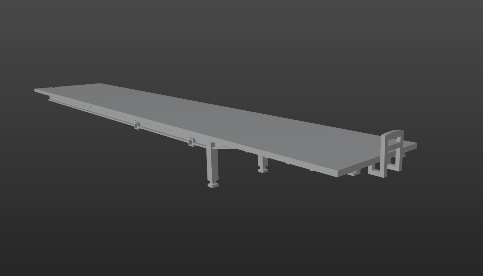 Pre supported H0 1 87 scale box trailer proxy 3D print model_9