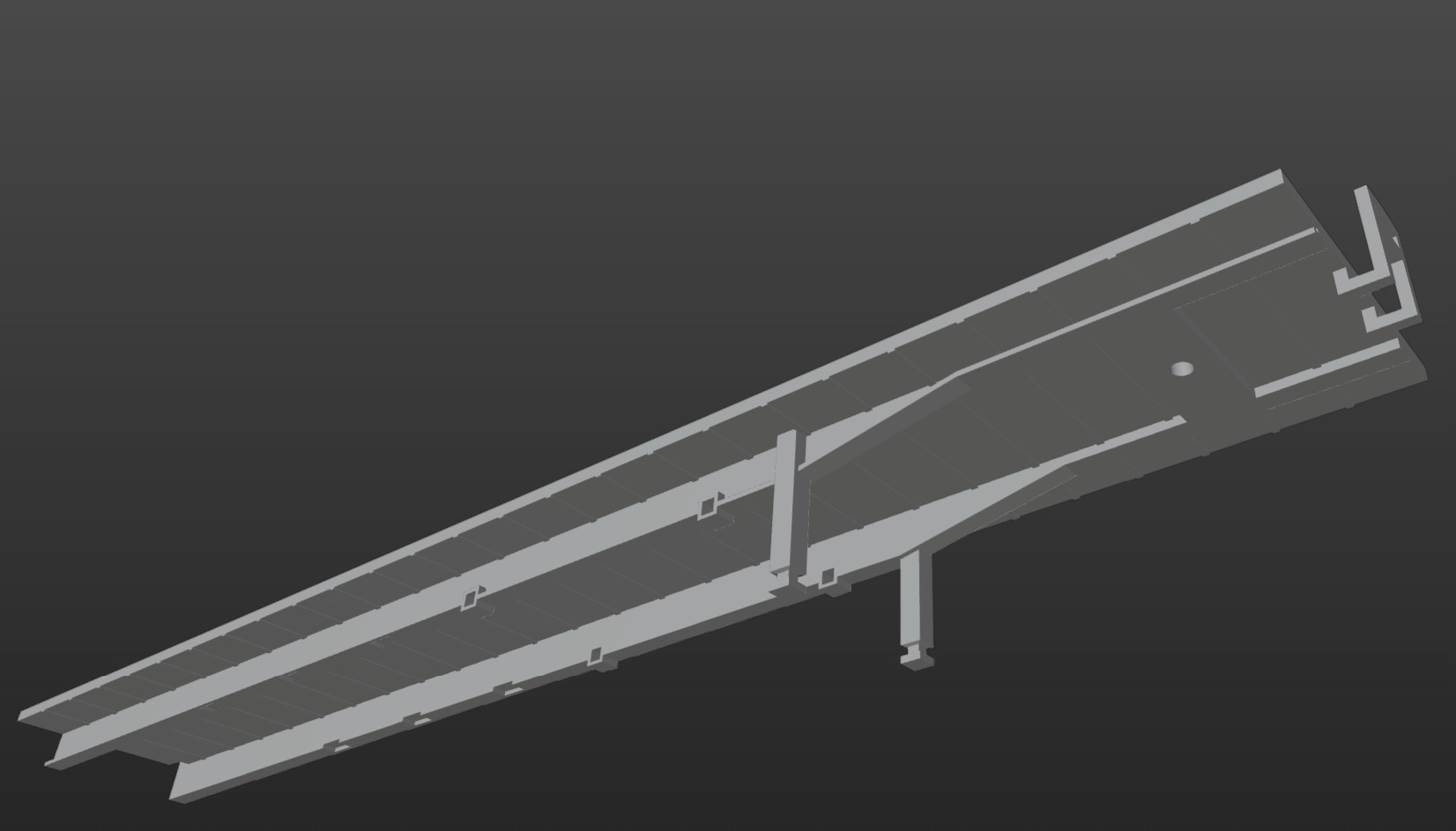 Pre supported H0 1 87 scale box trailer proxy 3D print model_10