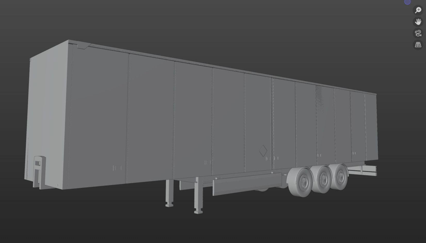 Pre supported H0 1 87 scale box trailer proxy 3D print model_14