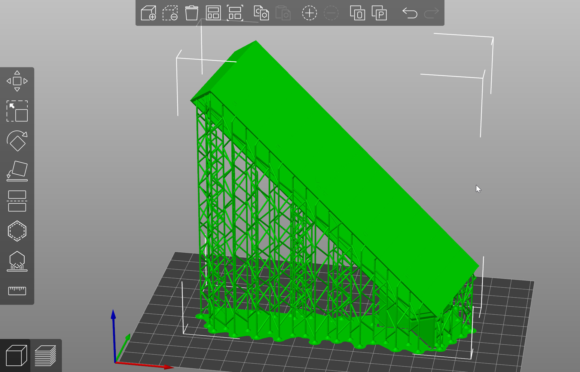 Pre supported H0 1 87 scale box trailer proxy 3D print model_5